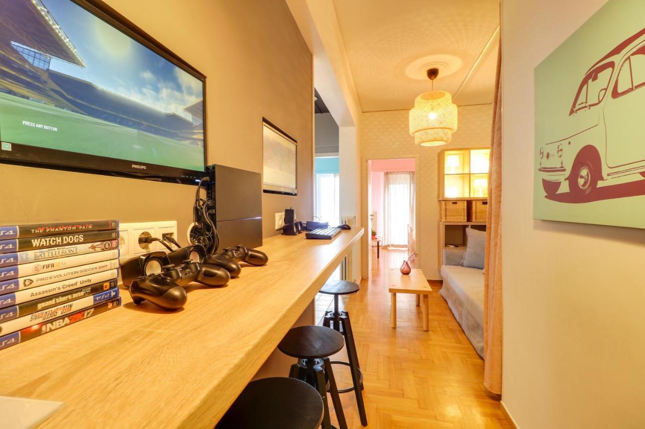 Spacious Central Flat☆3Min To Metro☆Ac|Netflix|Pc アテネ エクステリア 写真