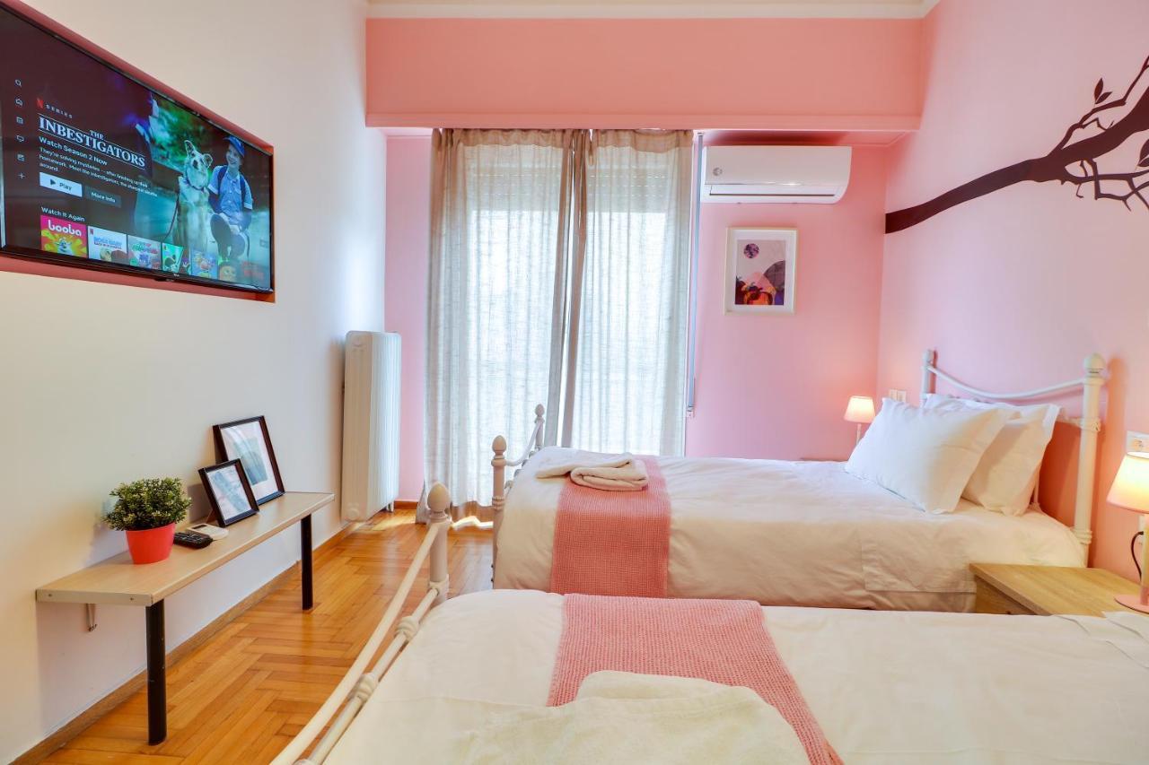 Spacious Central Flat☆3Min To Metro☆Ac|Netflix|Pc アテネ エクステリア 写真