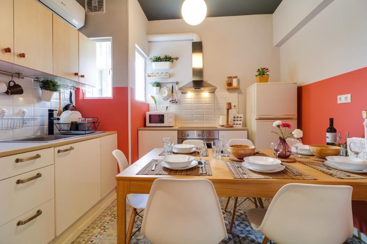 Spacious Central Flat☆3Min To Metro☆Ac|Netflix|Pc アテネ エクステリア 写真